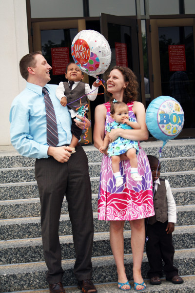 Photo by Rebecca Tredway Outside the courthouse after Danny's adoption