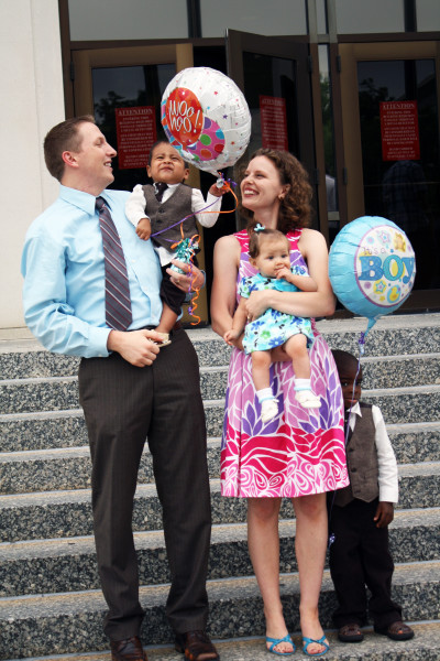 Photo by Rebecca TredwayOutside the courthouse after Danny's adoption